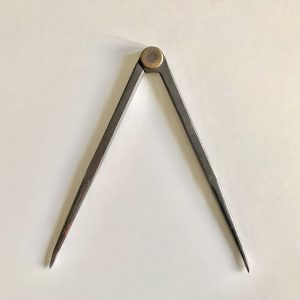 Antik/történelmi kovácsoltvas mérőeszköz (térképész, asztalos) 26,5 cm