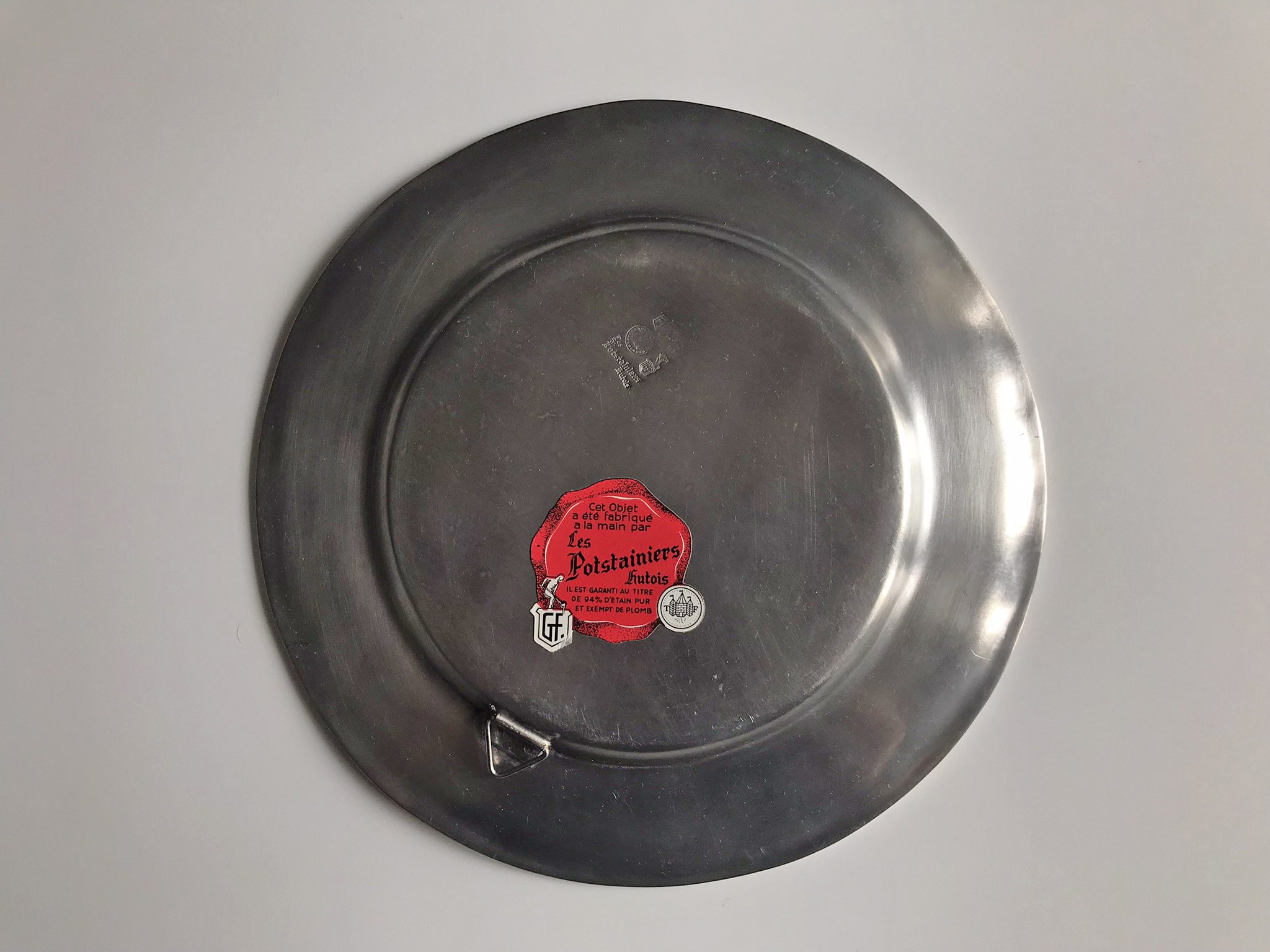 Díszes peremű óntányér (23 cm) - Image 6