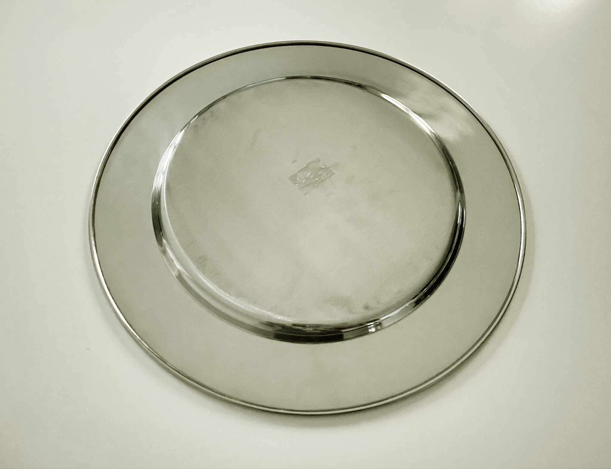Tányér/tálca, alátéttányér/alaptányér, egyszerűbb formájú, fényes ezüstös színű (35 cm) készlet - 20 db - Image 4