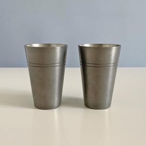Pohárkészlet, egyszerűbb típusú (2 db), ónból - 10,7 cm